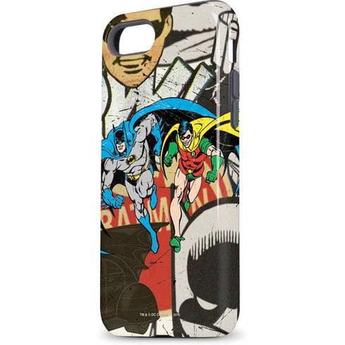 DC Comics Batman and Robin Vintage Action Pose iPhone 8 Pro Case