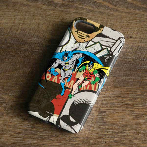 DC Comics Batman and Robin Vintage Action Pose iPhone 8 Pro Case
