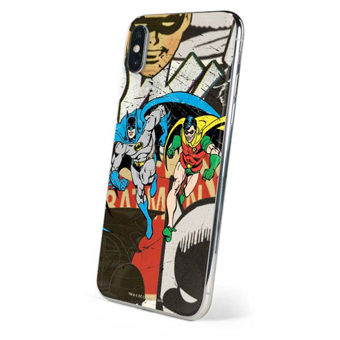 DC Comics Batman and Robin Vintage Action Pose iPhone XS Max Skin