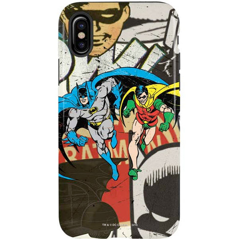 DC Comics Batman and Robin Vintage Action Pose iPhone XS Pro Case