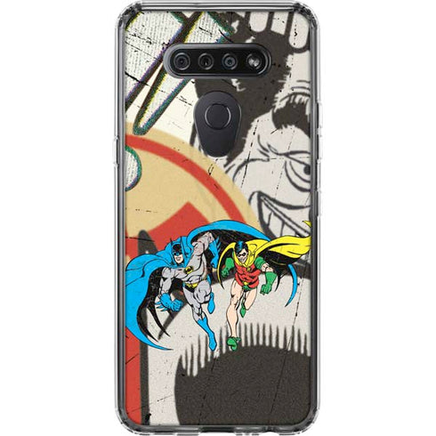 DC Comics Batman and Robin Vintage Action Pose LG K51/Q51 Clear Case