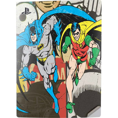 DC Comics Batman and Robin Vintage Action Pose PS5 Digital Edition Console Skin