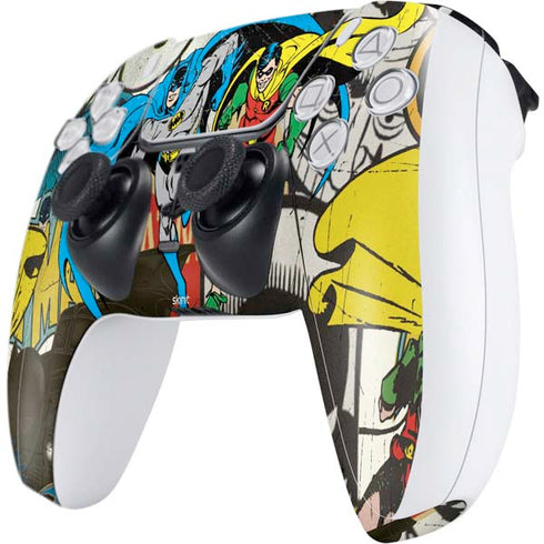 DC Comics Batman and Robin Vintage Action Pose PS5 Controller Skin