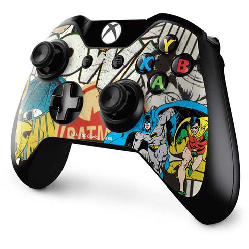 DC Comics Batman and Robin Vintage Action Pose Xbox One Controller Skin