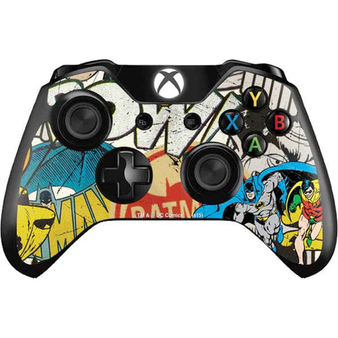 DC Comics Batman and Robin Vintage Action Pose Xbox One Controller Skin