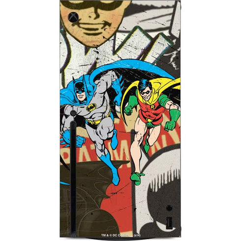 DC Comics Batman and Robin Vintage Action Pose Xbox Series X Console Skin