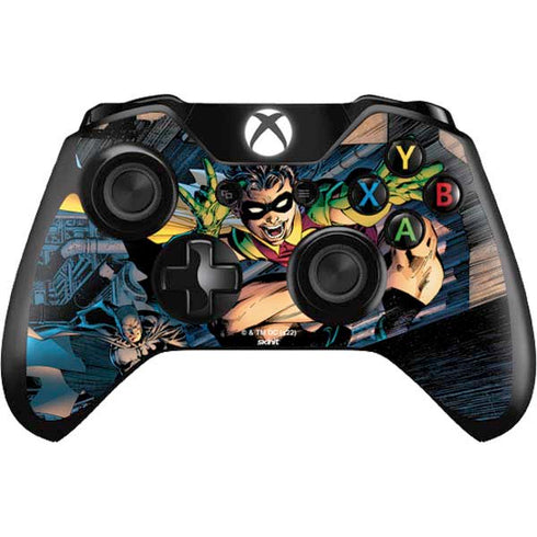 DC Comics Batman All Star Batman & Robin, The Boy Wonder ( Batman & Robin in Action) By Jim Lee Xbox One Controller Skin