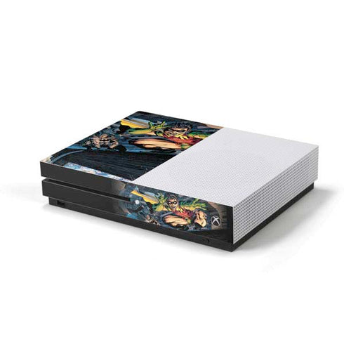 DC Comics Batman All Star Batman & Robin, The Boy Wonder ( Batman & Robin in Action) By Jim Lee Xbox One S Console Skin