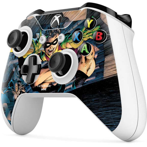 DC Comics Batman All Star Batman & Robin, The Boy Wonder ( Batman & Robin in Action) By Jim Lee Xbox One S Controller Skin