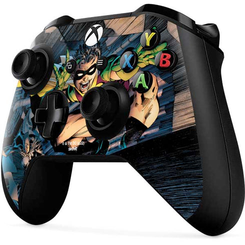 DC Comics Batman All Star Batman & Robin, The Boy Wonder ( Batman & Robin in Action) By Jim Lee Xbox One X Controller Skin