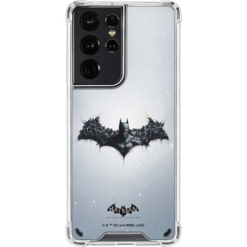 DC Comics Arkham Origins Arkham Logo Galaxy S21 Ultra 5G Clear Case