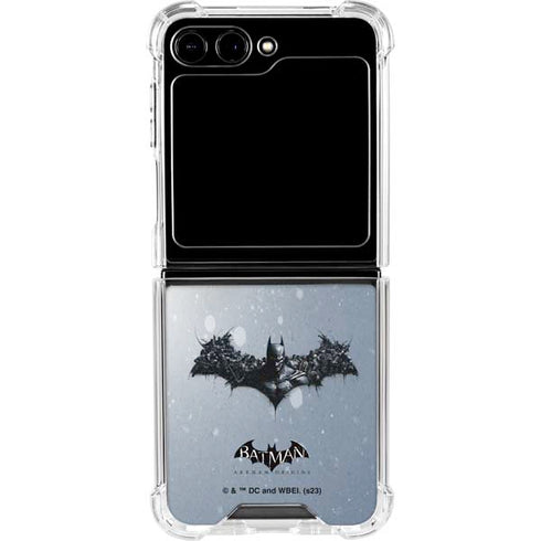 DC Comics Arkham Origins Arkham Logo Galaxy Z Flip5 5G Clear Case