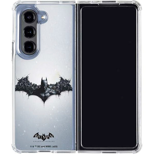 DC Comics Arkham Origins Arkham Logo Galaxy Z Fold5 5G Clear Case