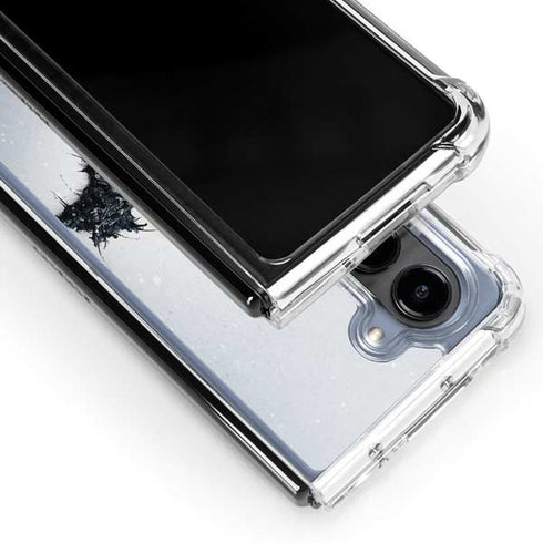 DC Comics Arkham Origins Arkham Logo Galaxy Z Fold5 5G Clear Case