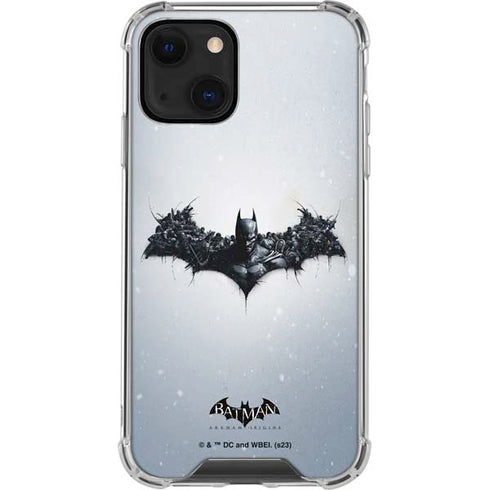 DC Comics Arkham Origins Arkham Logo iPhone 13 Mini Clear Case