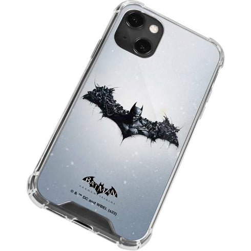 DC Comics Arkham Origins Arkham Logo iPhone 13 Mini Clear Case