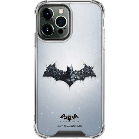 DC Comics Arkham Origins Arkham Logo iPhone 13 Pro Max Clear Case