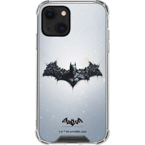 DC Comics Arkham Origins Arkham Logo iPhone 14 Clear Case