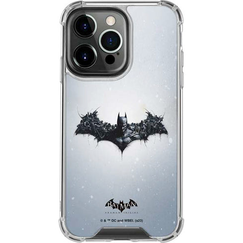 DC Comics Arkham Origins Arkham Logo iPhone 14 Pro Clear Case