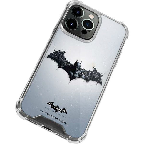 DC Comics Arkham Origins Arkham Logo iPhone 15 Pro Max Clear Case