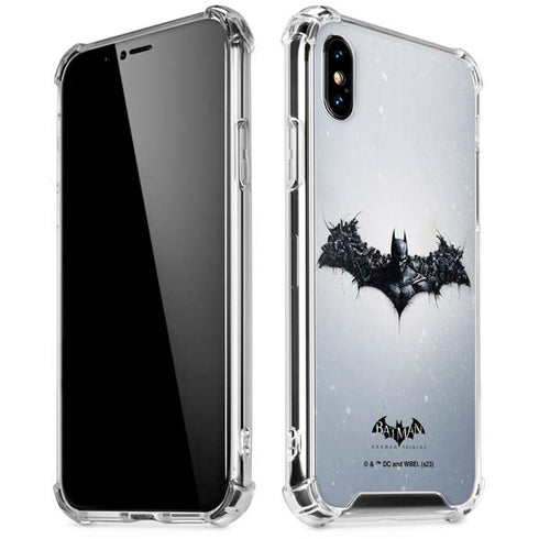 DC Comics Arkham Origins Arkham Logo iPhone XS Max Clear Case