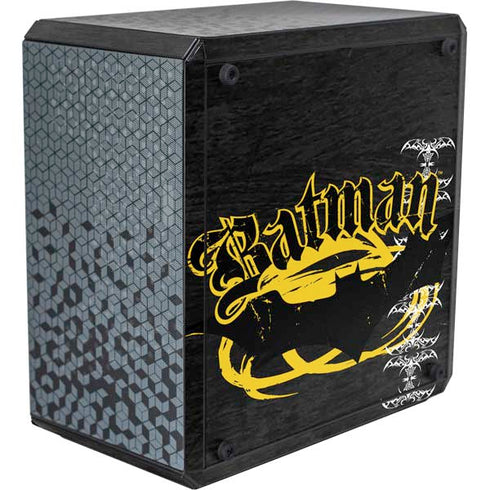 DC Comics Batman Dark Knight Logo Yellow & Black Cooler Master MasterBox Q300L Mini Tower Skin