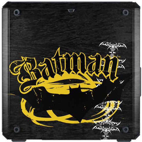 DC Comics Batman Dark Knight Logo Yellow & Black Cooler Master MasterBox Q300L Mini Tower Skin