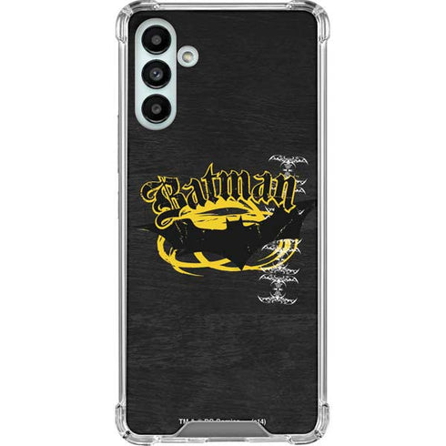 DC Comics Batman Dark Knight Logo Yellow & Black Galaxy A13 5G Clear Case
