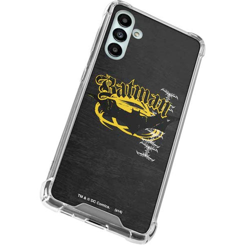 DC Comics Batman Dark Knight Logo Yellow & Black Galaxy A13 5G Clear Case