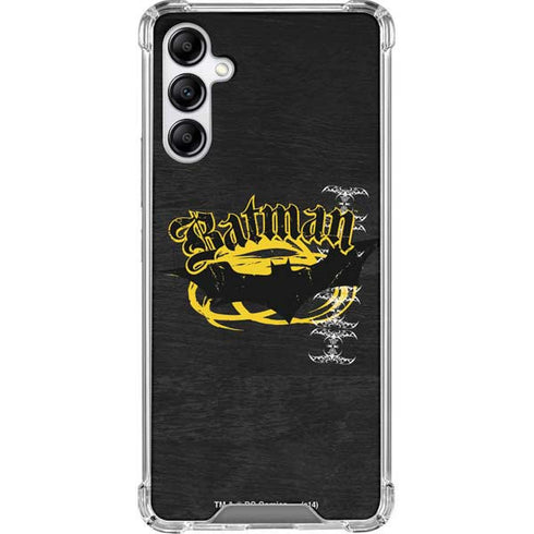DC Comics Batman Dark Knight Logo Yellow & Black Galaxy A14 5G Clear Case