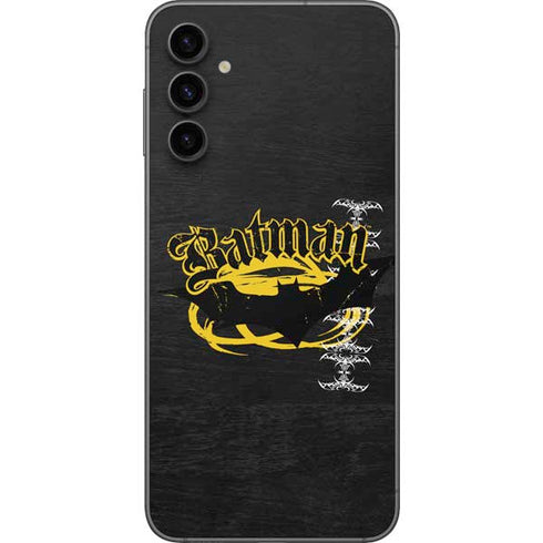 DC Comics Batman Dark Knight Logo Yellow & Black Galaxy A14 5G Skin