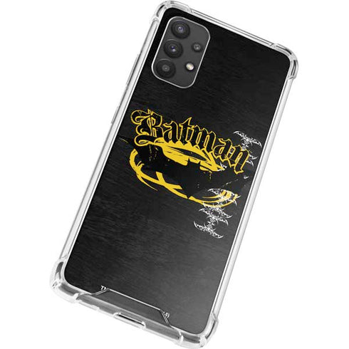 DC Comics Batman Dark Knight Logo Yellow & Black Galaxy A32 5G Clear Case
