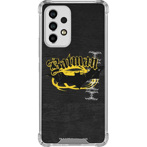 DC Comics Batman Dark Knight Logo Yellow & Black Galaxy A53 5G Clear Case