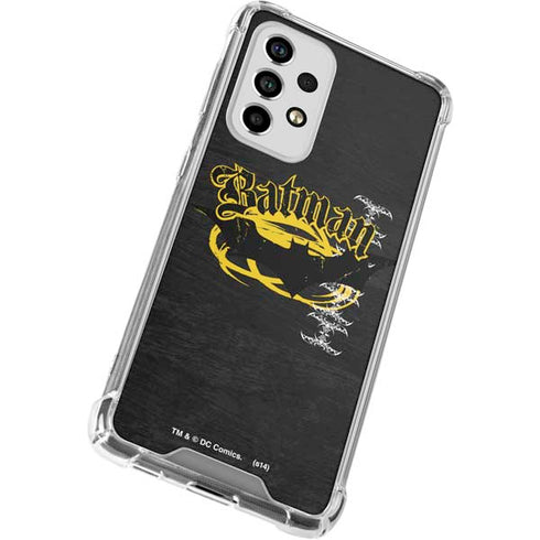 DC Comics Batman Dark Knight Logo Yellow & Black Galaxy A53 5G Clear Case