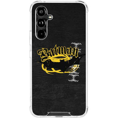 DC Comics Batman Dark Knight Logo Yellow & Black Galaxy A54 5G Clear Case