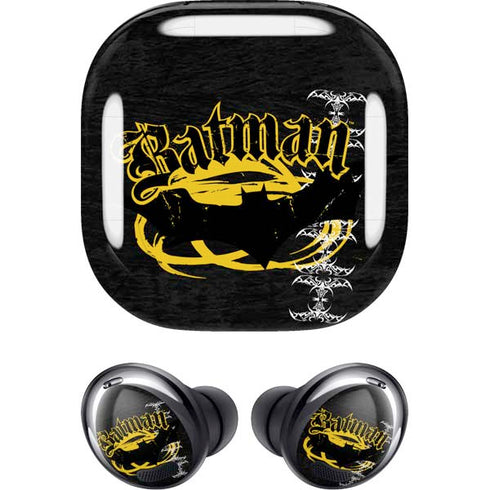 DC Comics Batman Dark Knight Logo Yellow & Black Galaxy Buds Pro Skin
