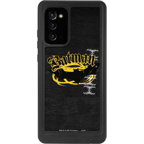 DC Comics Batman Dark Knight Logo Yellow & Black Galaxy Note20 5G Waterproof Case