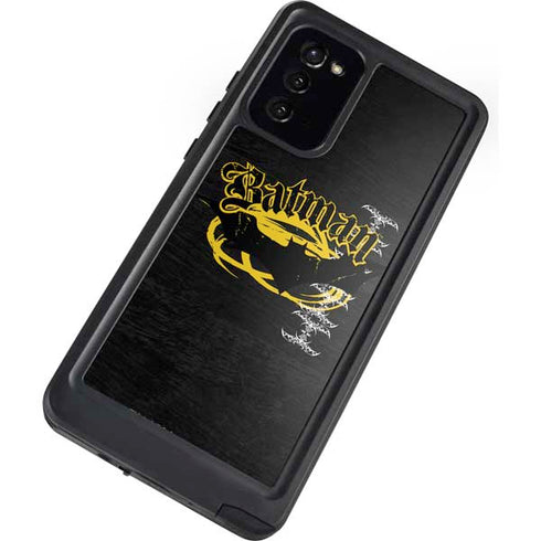 DC Comics Batman Dark Knight Logo Yellow & Black Galaxy Note20 5G Waterproof Case