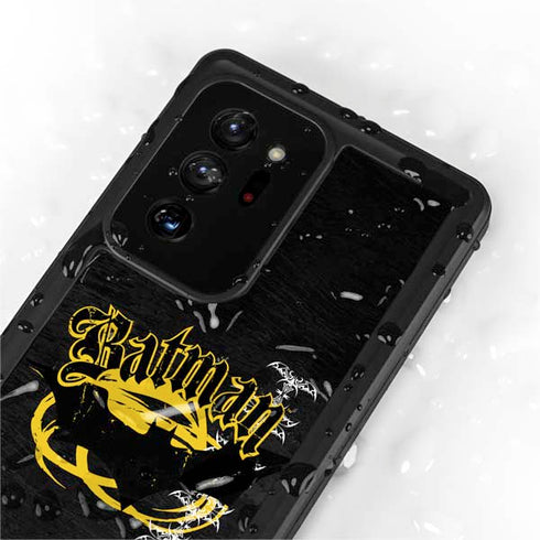 DC Comics Batman Dark Knight Logo Yellow & Black Galaxy Note20 Ultra 5G Waterproof Case