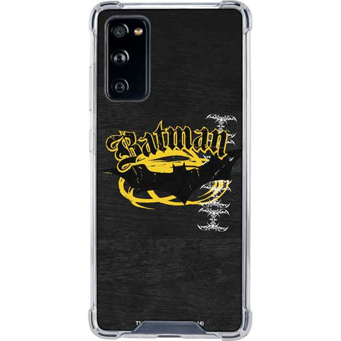 DC Comics Batman Dark Knight Logo Yellow & Black Galaxy S20 FE Clear Case