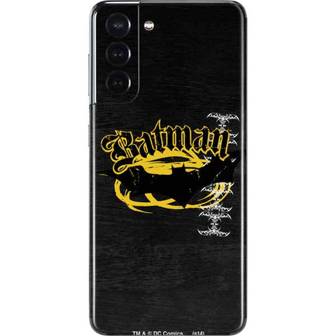 DC Comics Batman Dark Knight Logo Yellow & Black Galaxy S21 5G Skin