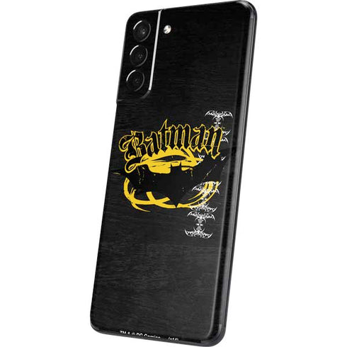 DC Comics Batman Dark Knight Logo Yellow & Black Galaxy S21 5G Skin