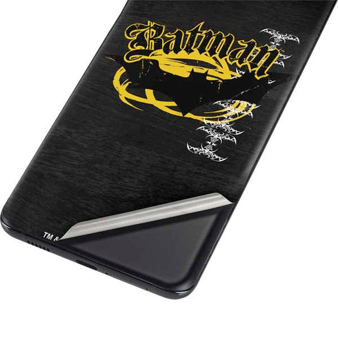 DC Comics Batman Dark Knight Logo Yellow & Black Galaxy S21 5G Skin
