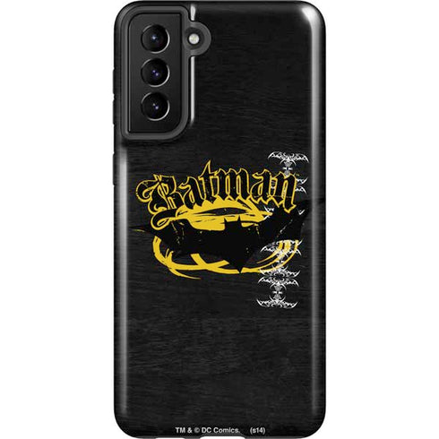 DC Comics Batman Dark Knight Logo Yellow & Black Galaxy S21 FE Pro Case