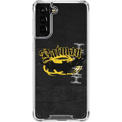 DC Comics Batman Dark Knight Logo Yellow & Black Galaxy S21 Plus 5G Clear Case