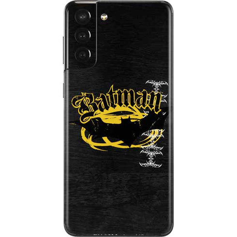 DC Comics Batman Dark Knight Logo Yellow & Black Galaxy S21 Plus 5G Skin
