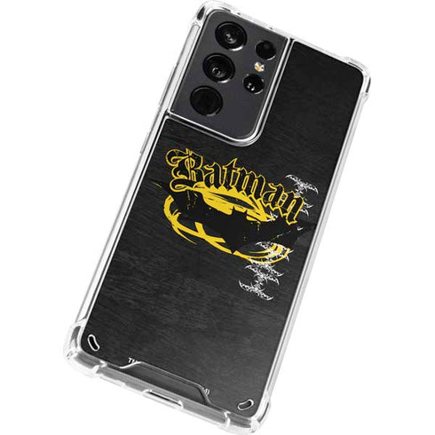 DC Comics Batman Dark Knight Logo Yellow & Black Galaxy S21 Ultra 5G Clear Case