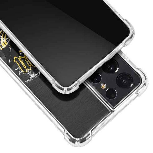 DC Comics Batman Dark Knight Logo Yellow & Black Galaxy S21 Ultra 5G Clear Case