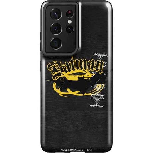 DC Comics Batman Dark Knight Logo Yellow & Black Galaxy S21 Ultra 5G Pro Case