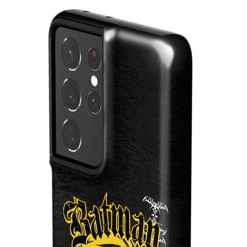DC Comics Batman Dark Knight Logo Yellow & Black Galaxy S21 Ultra 5G Pro Case